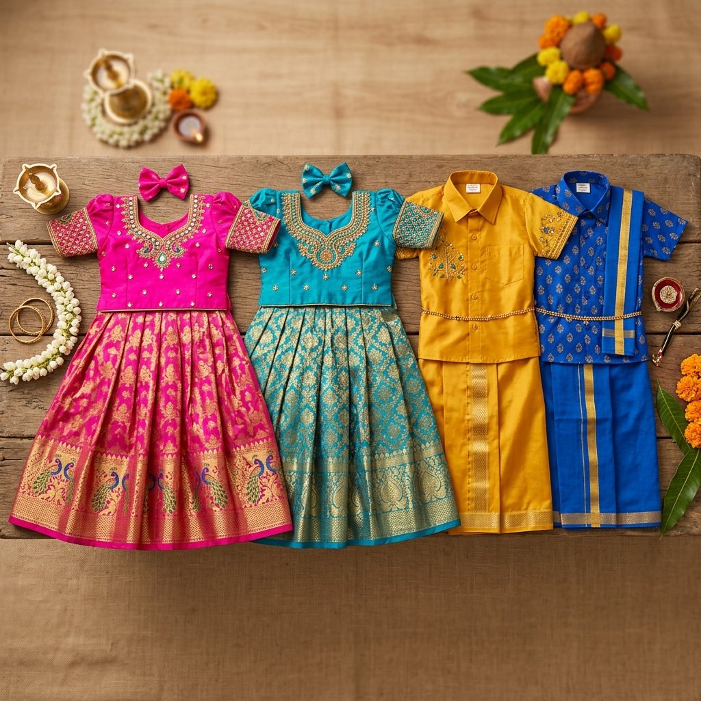 Silk Dhoti Shirt Set